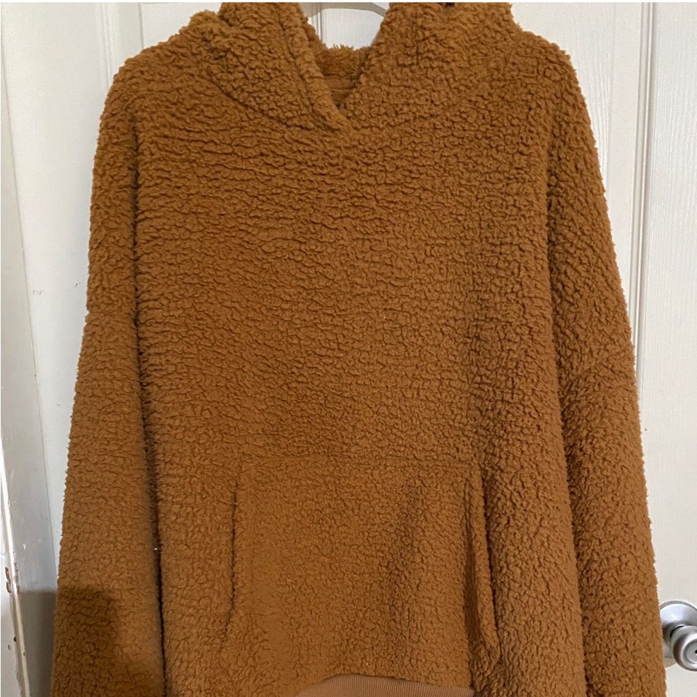 American Eagle 2X Sherpa like hooded sweatshirt pullover. New with tags